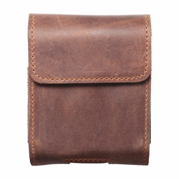 ROYAL Crazy Horse universal horizontal leather belt holster size V for SAMSUNG FLIP 1 / 2 / 3 / 4 / HUAWEI P50 Pocket / MOTOROLA RAZR 5G brown