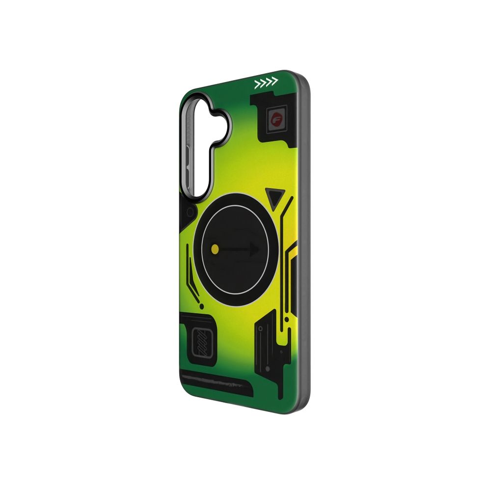 FORCELL F-PROTECT Levels with Dual Layer 4D technology, Military Drop-Test compatible with MagSafe for SAMSUNG S25 PLUS cyber green