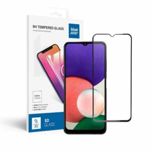 Tempered Glass Blue Star - SAMSUNG A22 5G Full Face (full glue with frame/small size) - black Tempered Glass Blue Star