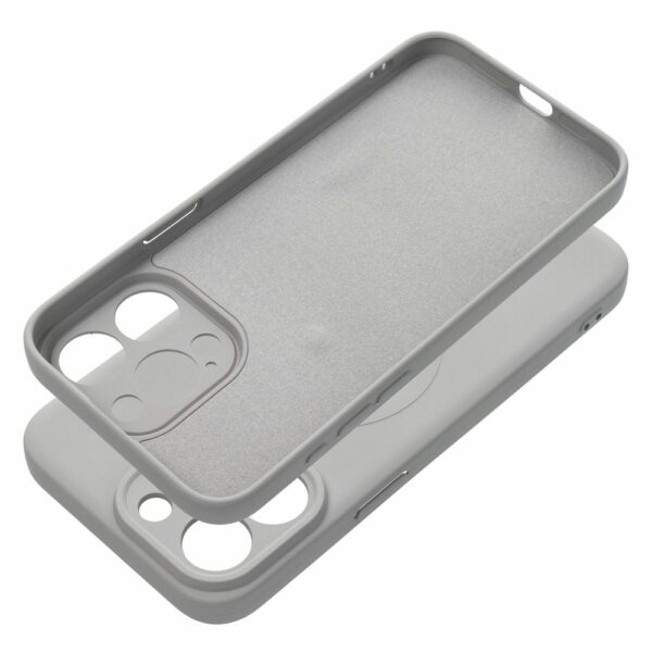 SILICONE MAG COVER case compatible with MagSafe for IPHONE 15 Pro Max grey titanium