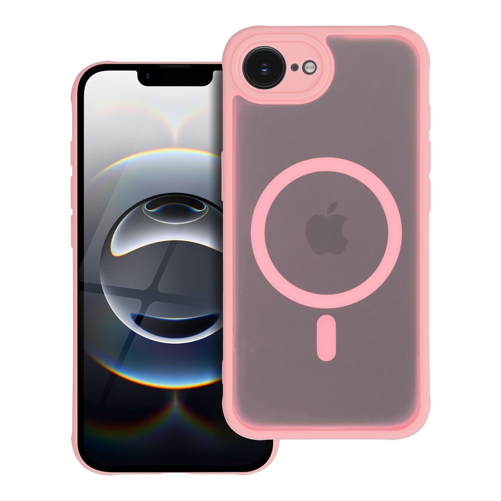 FULL MATTE MAG COVER case compatible with MagSafe for IPHONE 16E (SE 4 2025) light pink