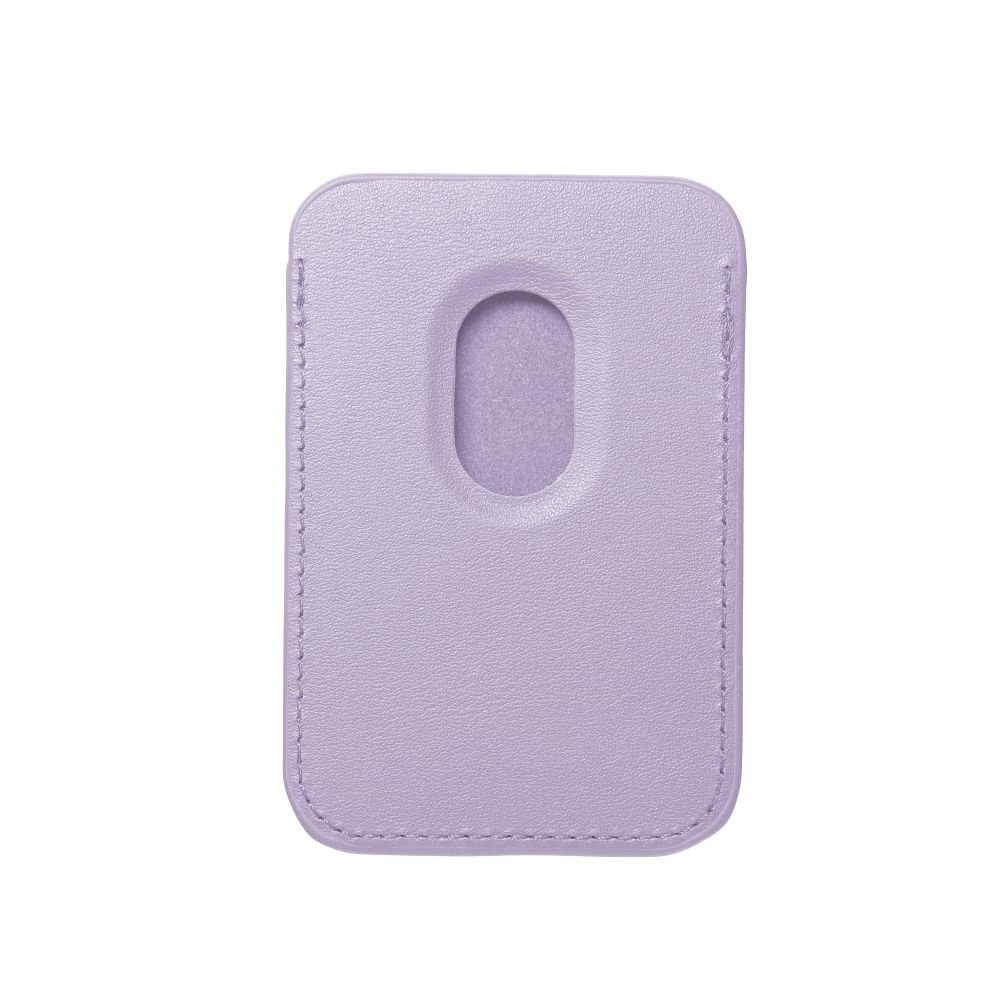 LEATHER MAG WALLET compatible with MagSafe lilac