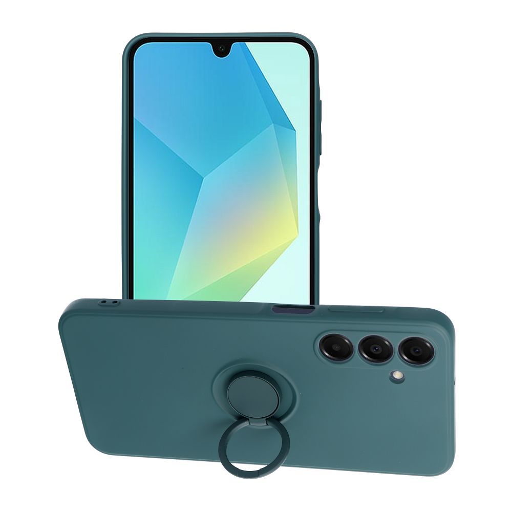 SILICONE RING case for SAMSUNG A16 5G / A16 4G green
