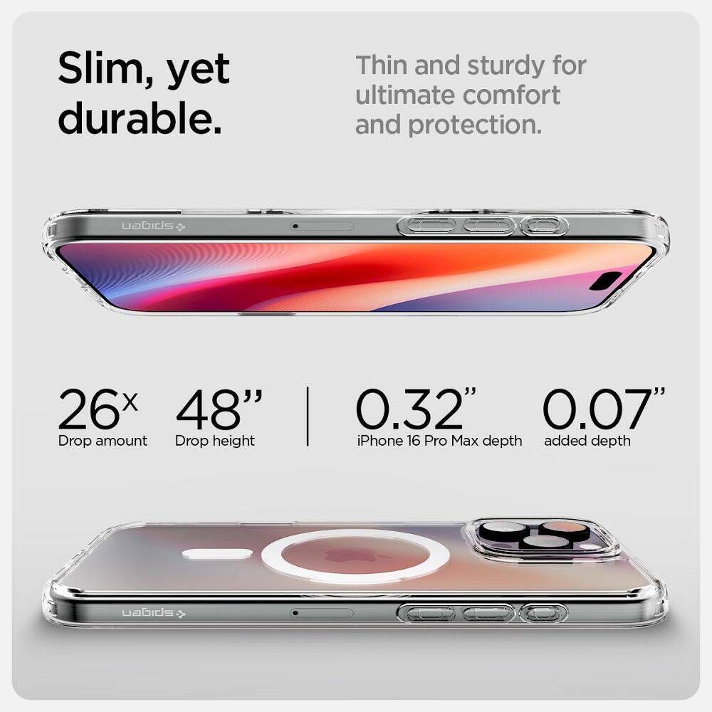 SPIGEN case ULTRA HYBRID "T" MAG compatible with MagSafe for IPHONE 16 Pro white