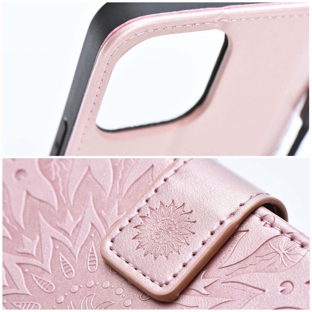 MEZZO Book case for XIAOMI Redmi Note 12 5G mandala rose gold