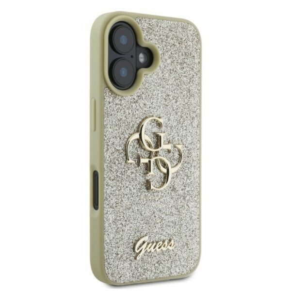 GUESS case for IPHONE 16 GUHCP16SHG4SGD (Fixed Glitter Big 4G) gold