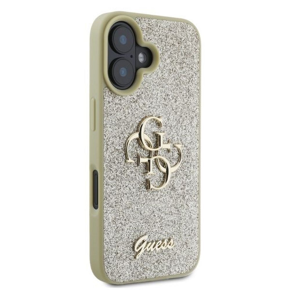 GUESS case for IPHONE 16 GUHCP16SHG4SGD (Fixed Glitter Big 4G) gold