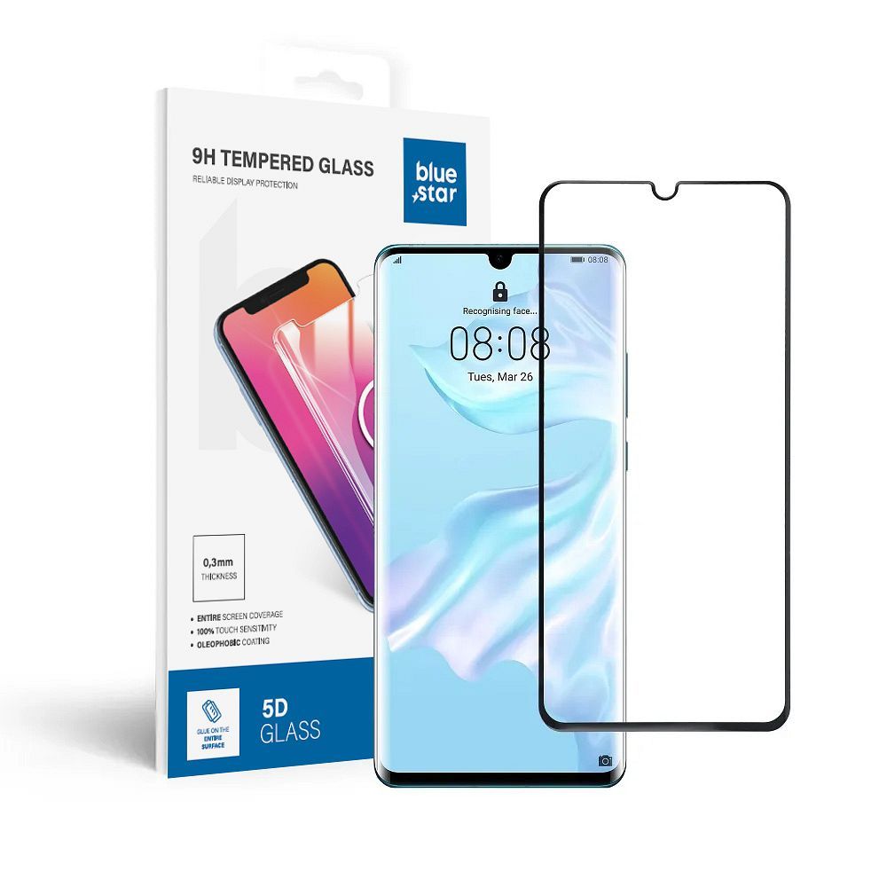 a01d40818152b461430938045d36070f Tempered Glass Blue Star - HUA P30 Pro (full glue/small size) - black Tempered Glass Blue Star