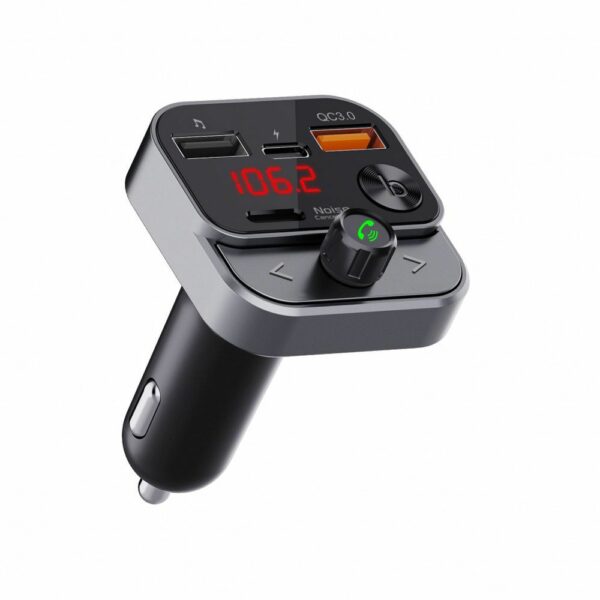 ART transmiter FM bluetooth 5.0 + USB A QC3.0 + Typ C (total 30W) FM-84B black