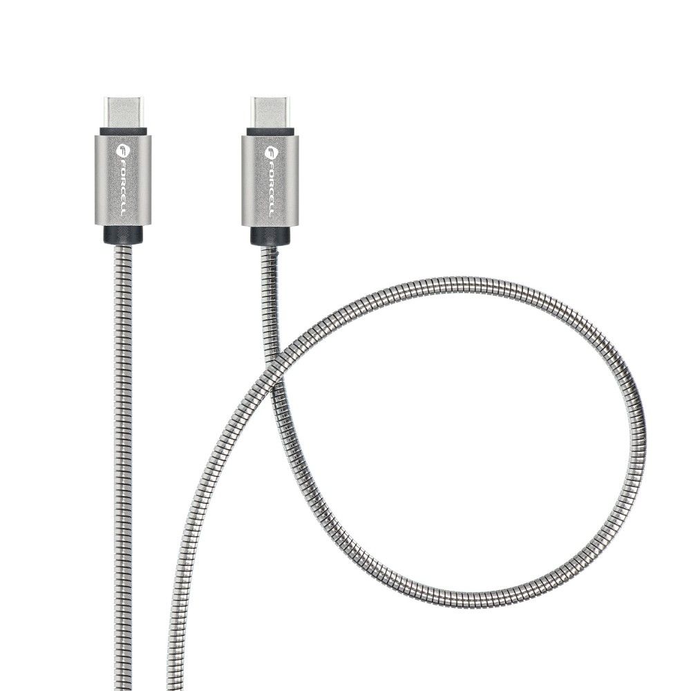 FORCELL F-ENERGY Metal C239 cable Type C to Type C PD QC4.0 5A 100W E-mark 1 m silver