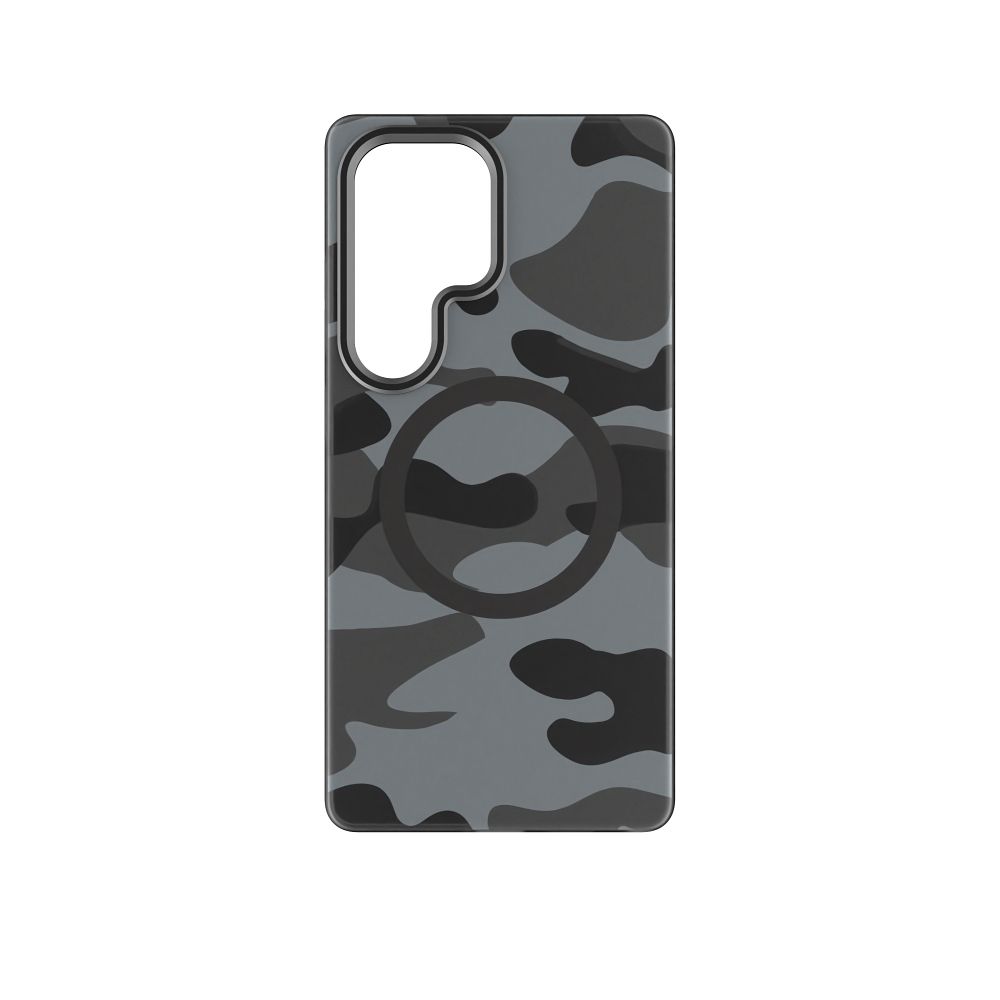 FORCELL F-PROTECT Levels with Dual Layer 4D technology, Military Drop-Test compatible with MagSafe for SAMSUNG S25 ULTRA black camo