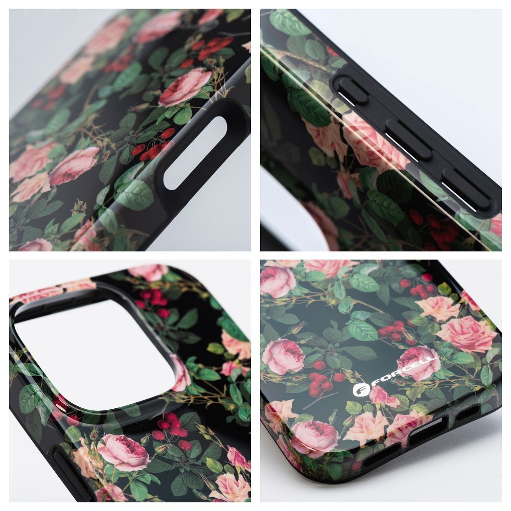 FORCELL F-PROTECT Mirage, Military Drop-Tested case compatible with MagSafe for IPHONE 15 PRO MAX rose drama