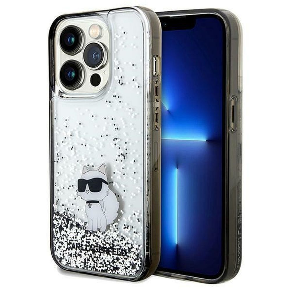 KARL LAGERFELD case for IPHONE 14 Pro KLHCP14LLKCNSK (Liquid Glitter C) transparent
