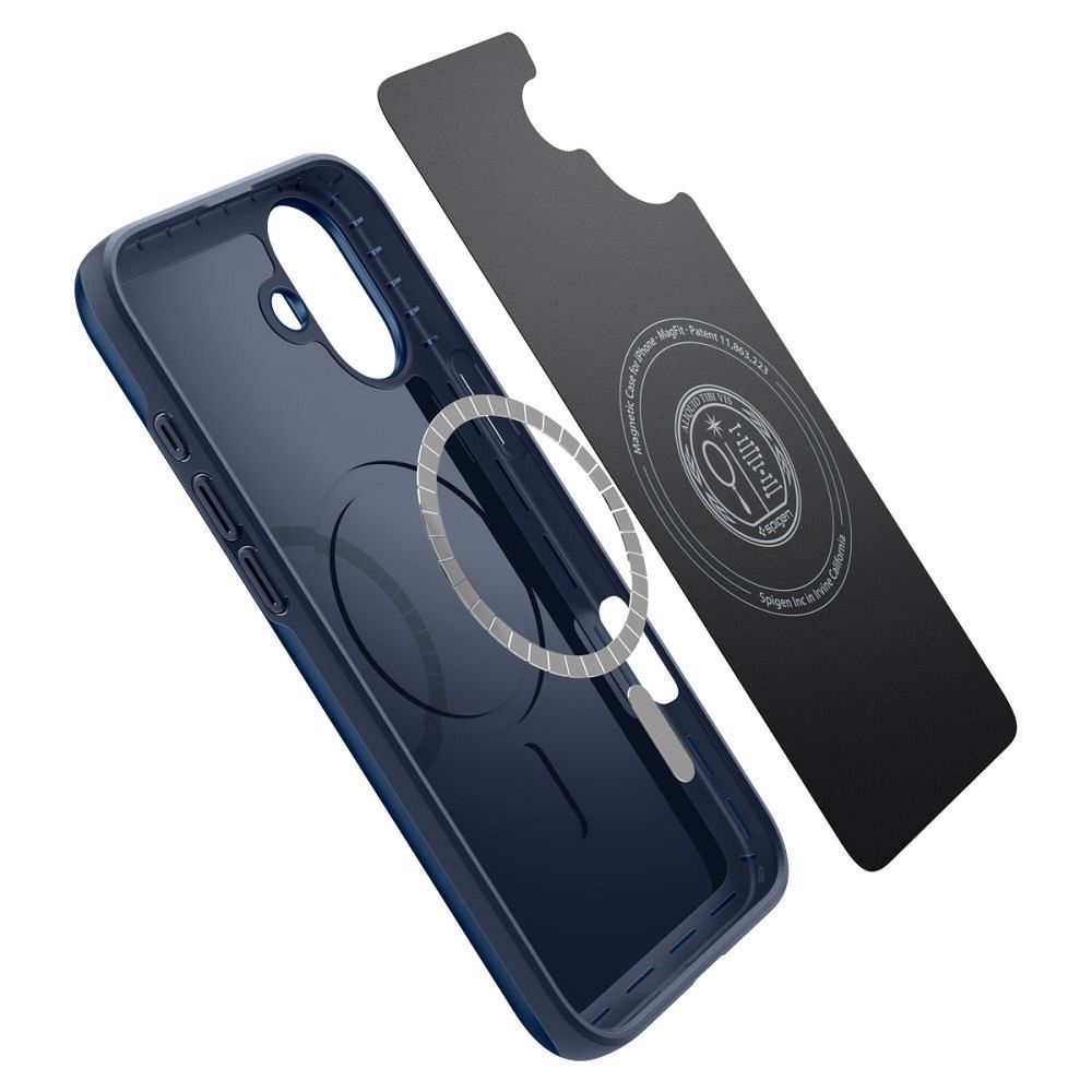 SPIGEN case THIN FIT MAG compatible with MagSafe for IPHONE 16 navy blue