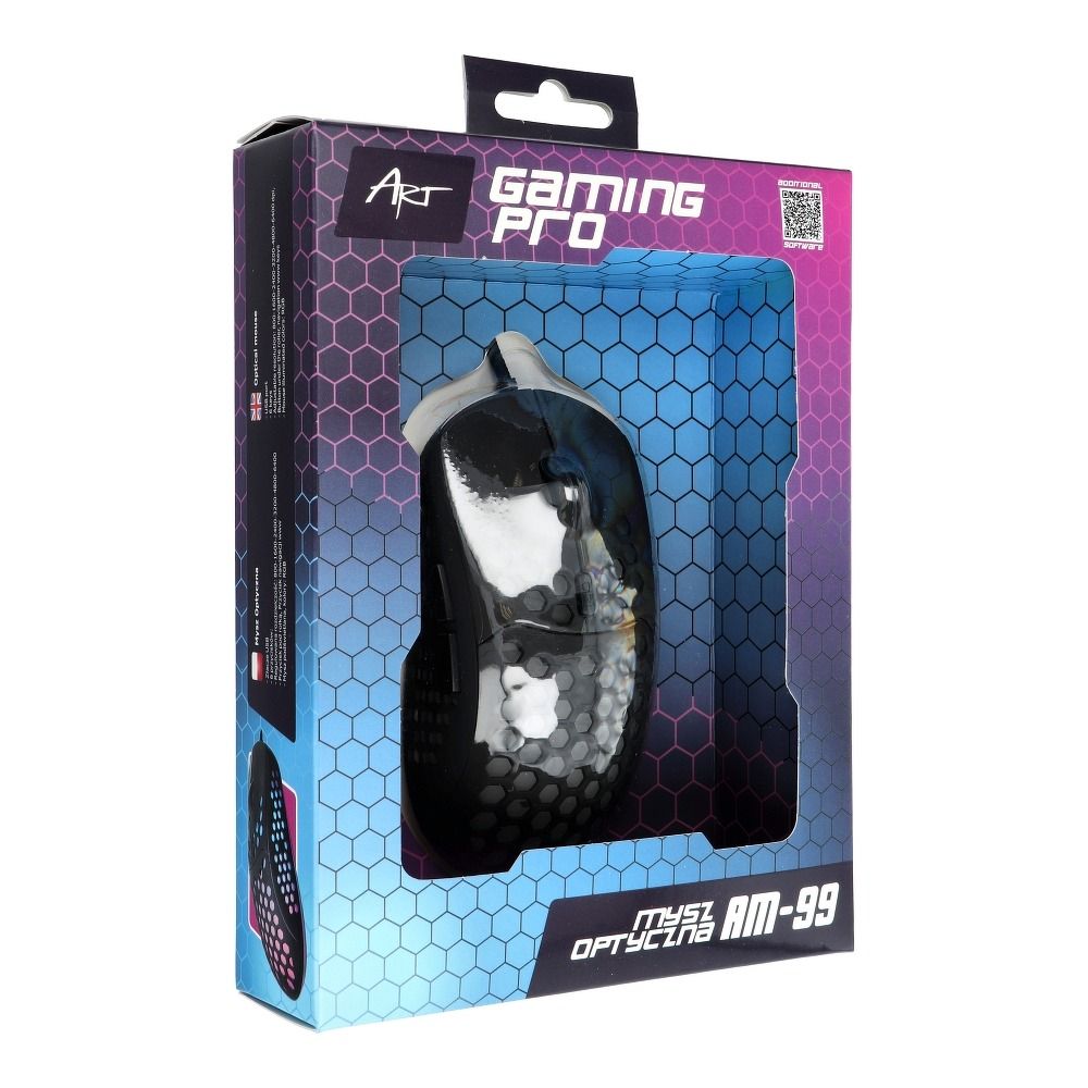 a4ad889b0a861de7fa55a33450da282f ART wire computer mouse USB A dpi with light AM-99 black