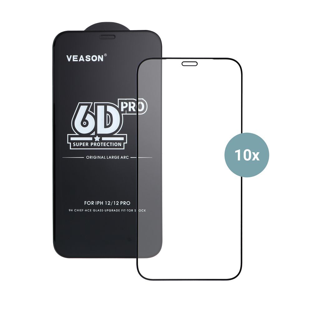 6D Pro Veason Glass (SET 10in1) - for Iphone XS Max / 11 Pro Max black