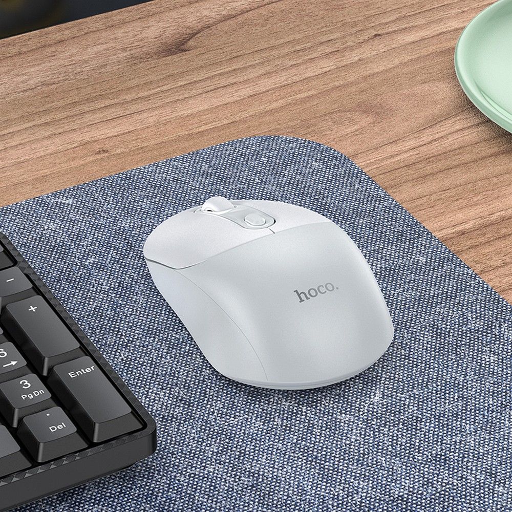 HOCO wireless computer mouse 2.4G GM28 white gray