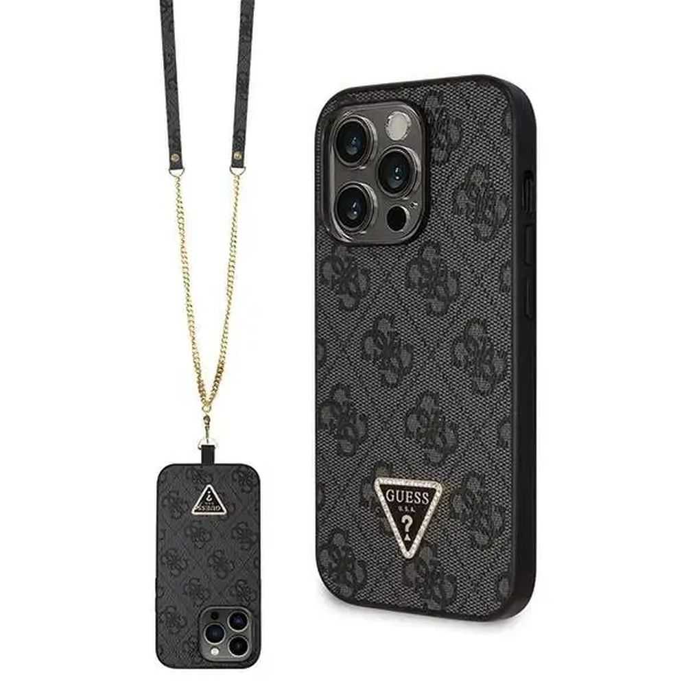 GUESS case for IPHONE 14 Pro Max GUHCP14XP4TDSCPK (Metal Logo Starss Crossbody) black
