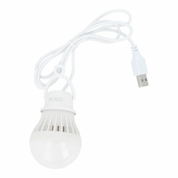 LED bulb to USB A warm white light 200 lm 3W 1 m white