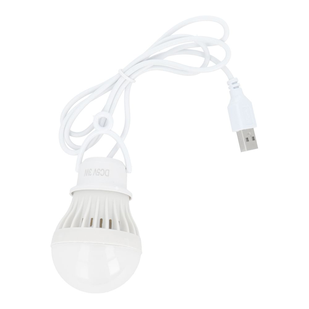 LED bulb to USB A warm white light 200 lm 3W 1 m white