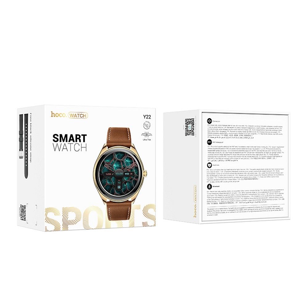 HOCO smartwatch with call function AMOLED Y22 champagne gold
