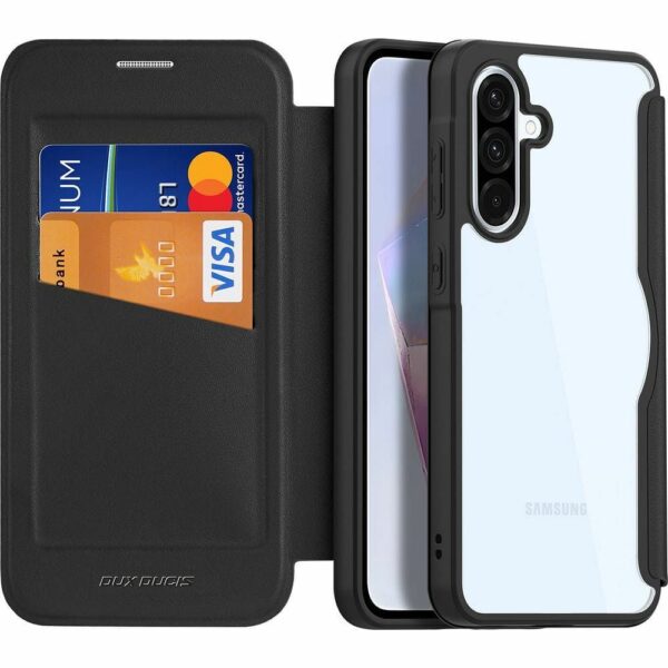 DUX DUCIS wallet case SKIN X PRO compatible with MagSafe for SAMSUNG A36/A56 5G black