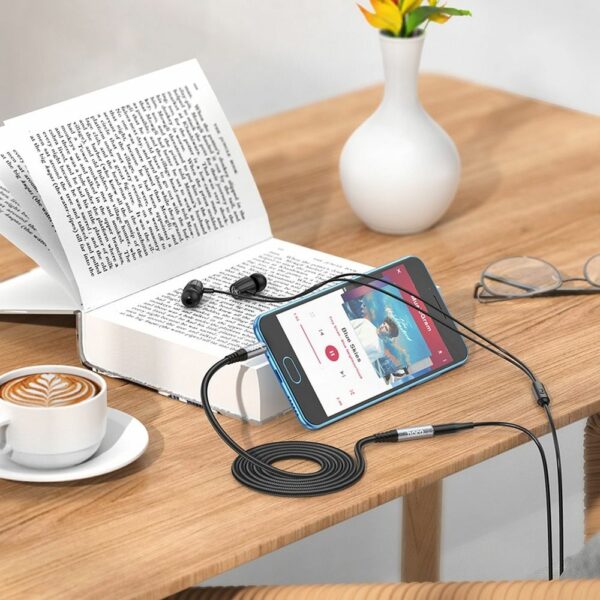 HOCO cable AUX Jack 3,5 mm (male) to Jack 3,5 mm (female) UPA20 2 m black
