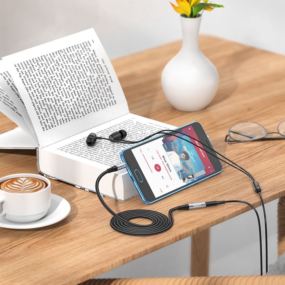 HOCO cable AUX Jack 3,5 mm (male) to Jack 3,5 mm (female) UPA20 2 m black