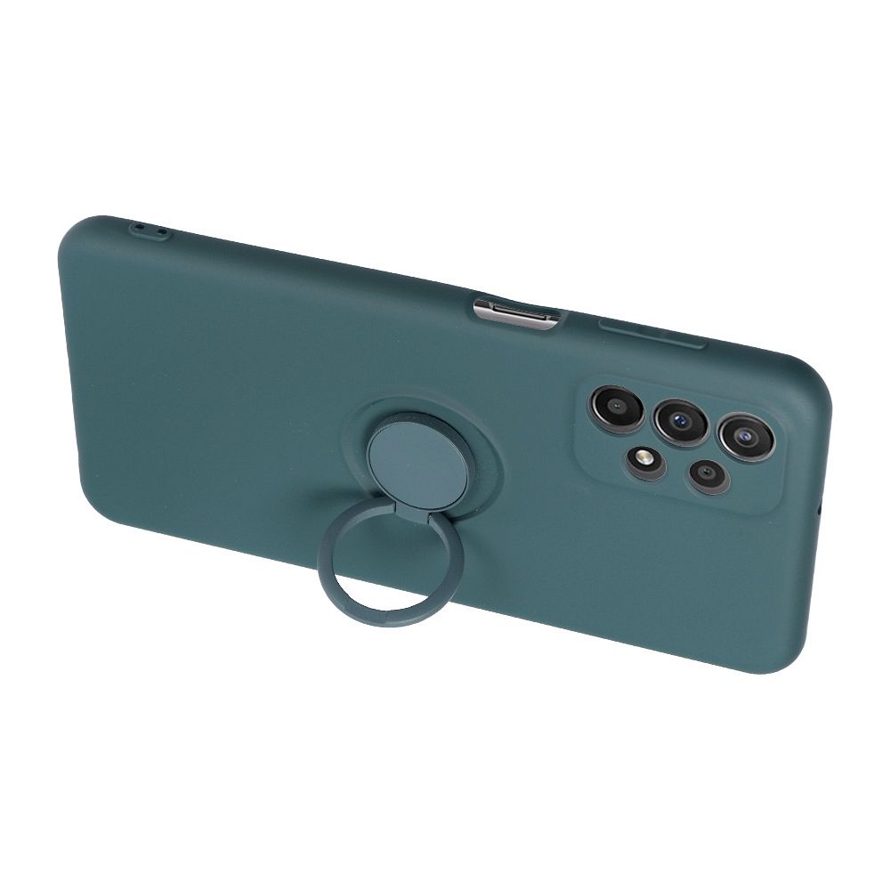 SILICONE RING case for SAMSUNG A55 5G green