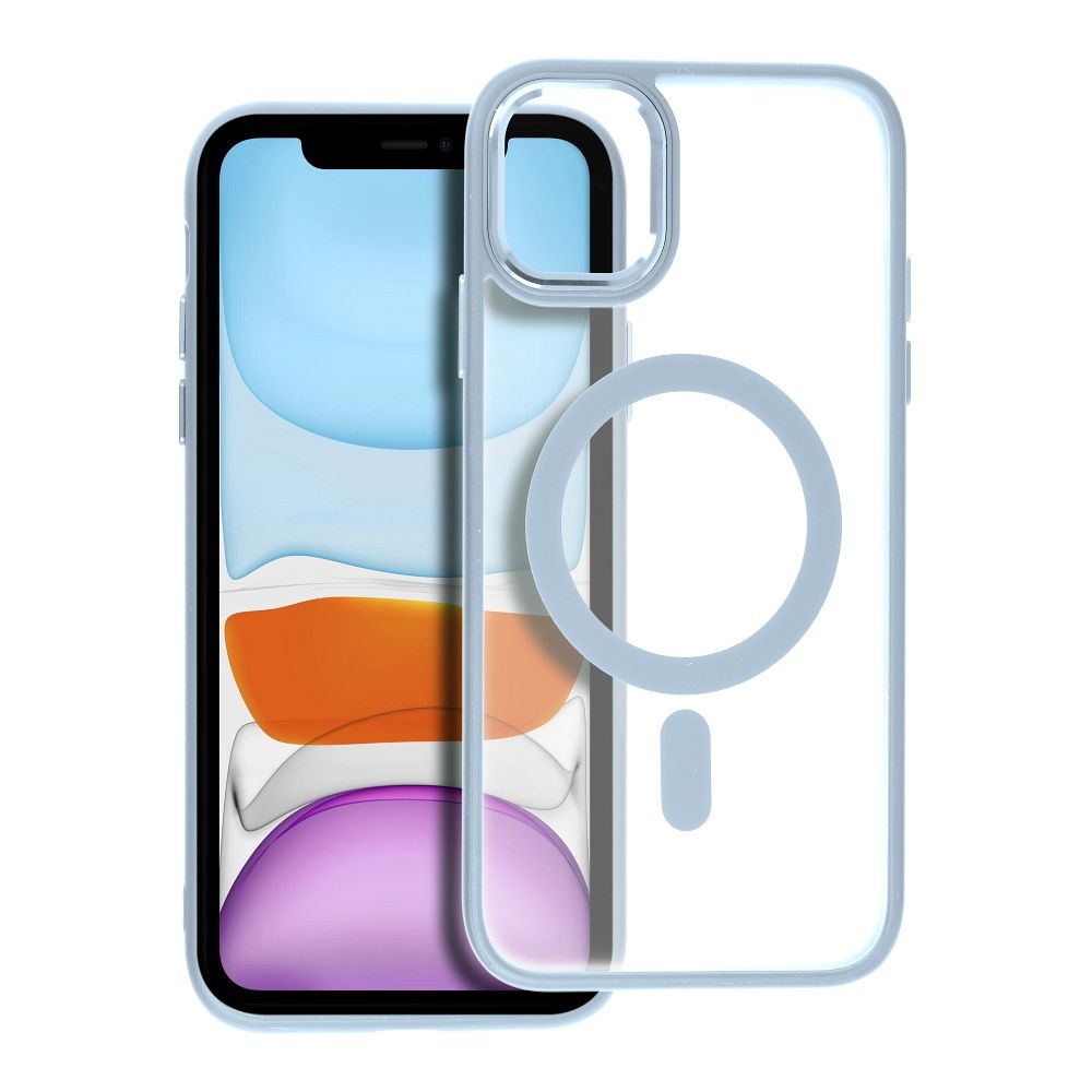 MATTE MAG COVER case compatible with MagSafe for IPHONE 11 blue
