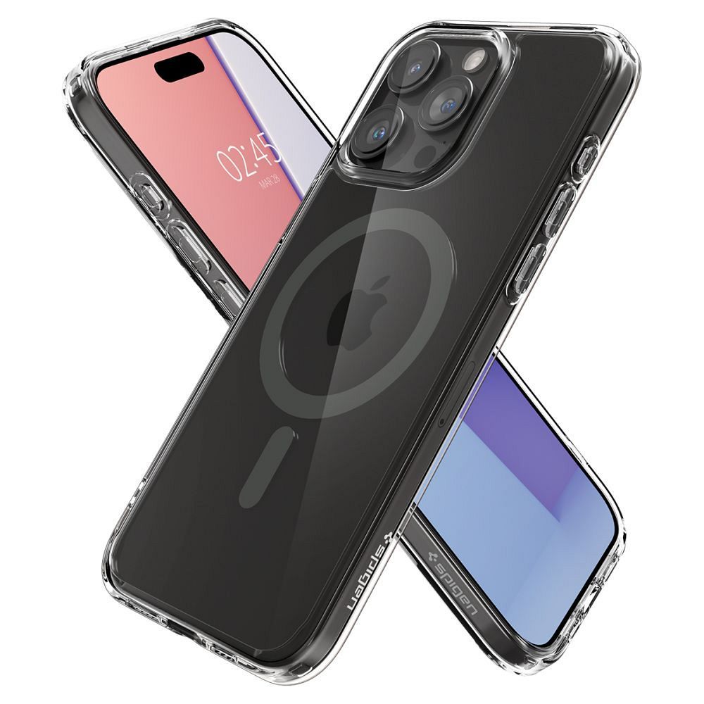 SPIGEN case ULTRA HYBRID MAG compatible with MagSafe for IPHONE 15 Pro Max graphite