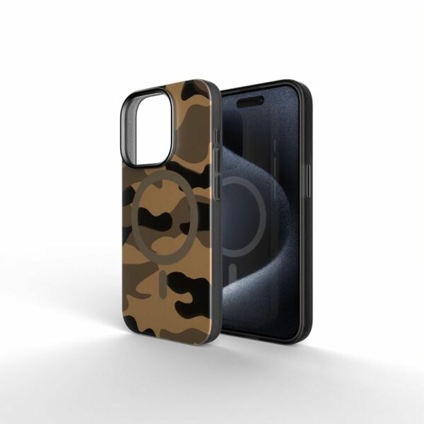 FORCELL F-PROTECT Levels with Dual Layer 4D technology, Military Drop-Test compatible for IPHONE 16 PRO desert camo