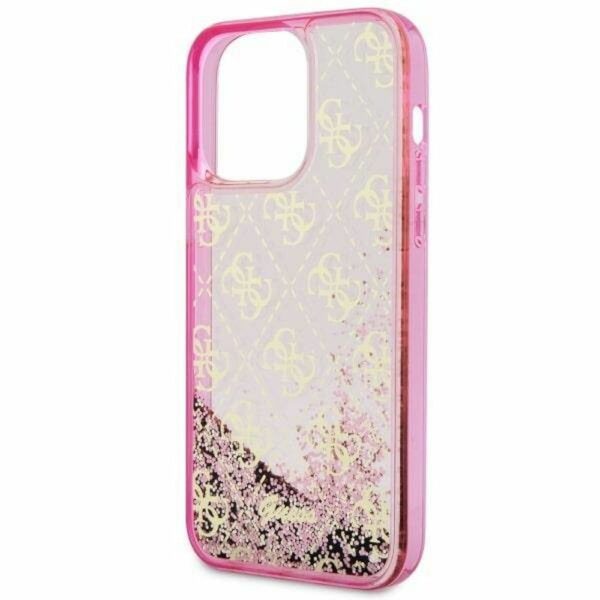 GUESS case for IPHONE 14 Pro GUHCP14LLC4PSGP (Liquid Glitter 4G Translucent) pink
