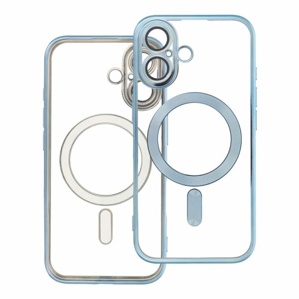 ELECTRO MAG COVER case compatible with MagSafe for IPHONE 16 blue