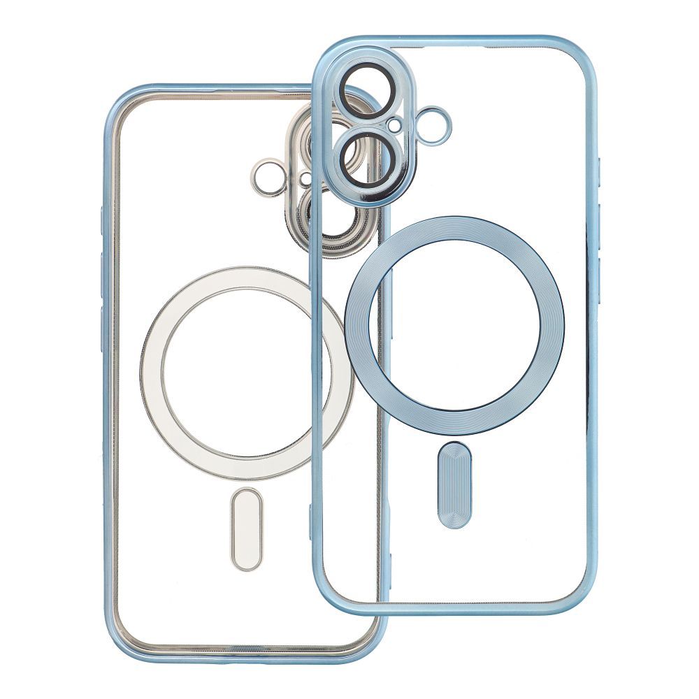 ELECTRO MAG COVER case compatible with MagSafe for IPHONE 16 blue