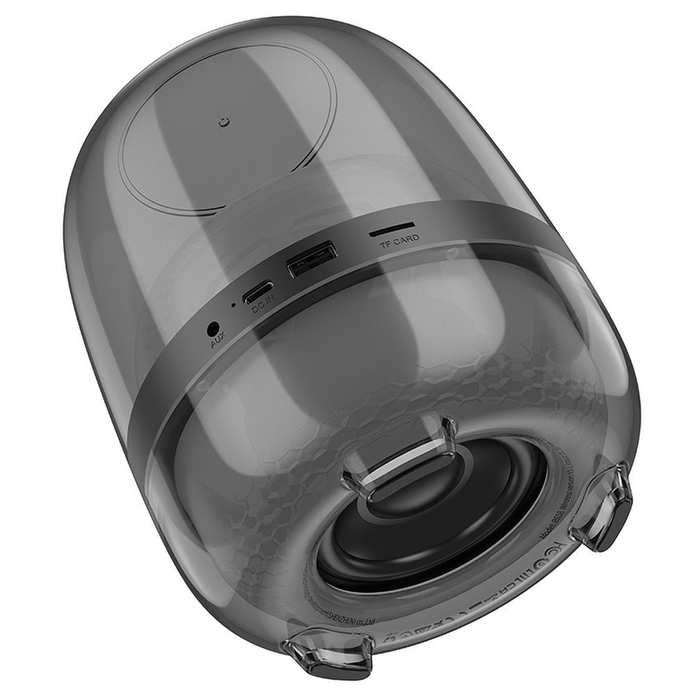 HOCO wireless speaker with colorful luminous BS58 black night