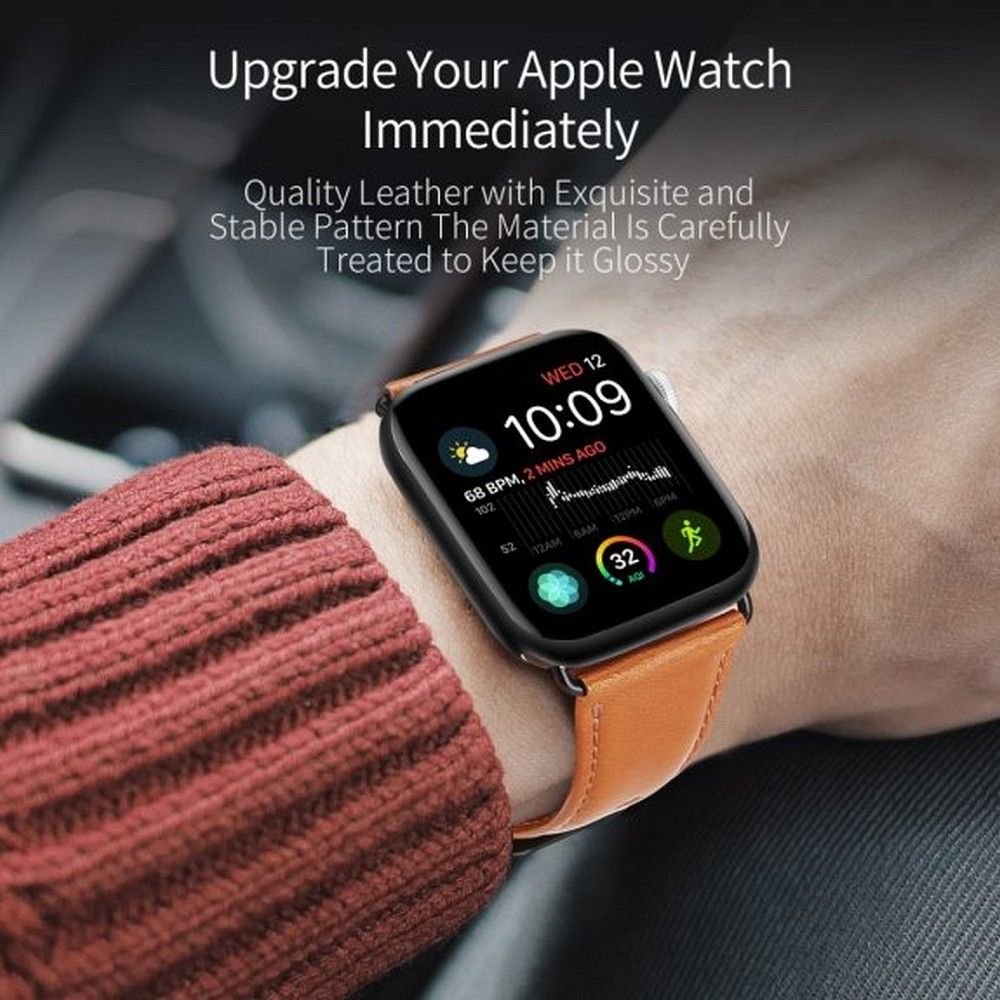 DUX DUCIS strap YA genuine leather for Apple Watch 42 / 44 / 45 / 49 mm brown