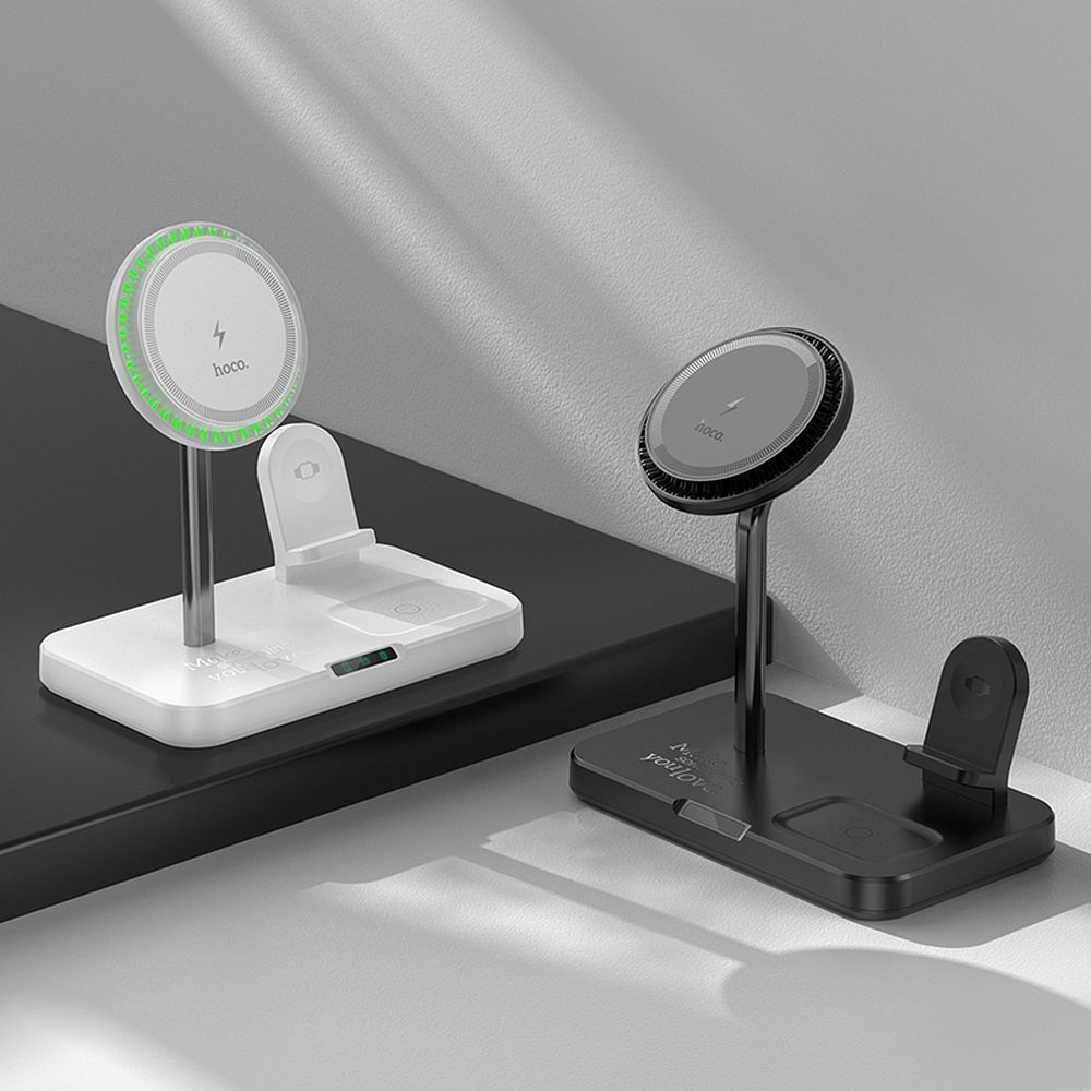 HOCO wireless charger 3in1 compatible with Apple Watch 3A 15W CQ12 white