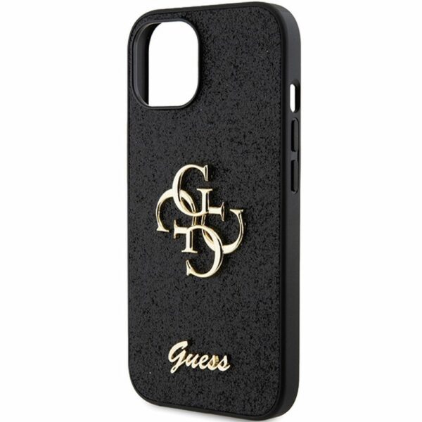 GUESS case for IPHONE 15 GUHCP15SHG4SGK (Fixed Glitter Big 4G) black