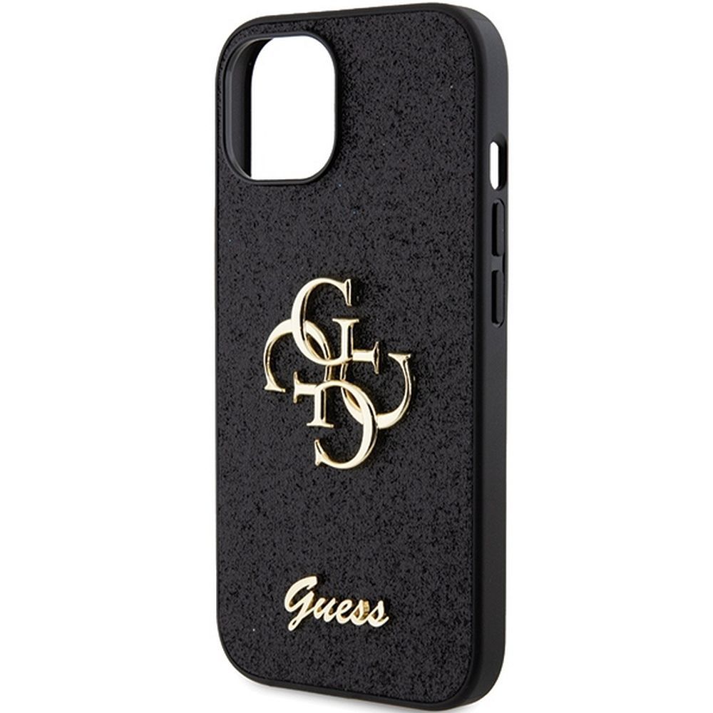 GUESS case for IPHONE 15 GUHCP15SHG4SGK (Fixed Glitter Big 4G) black