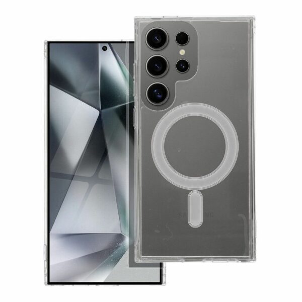 CLEAR MAG COVER case compatible with MagSafe for SAMSUNG S22 Ultra transparent