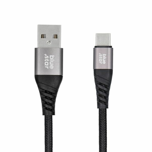 BLUE STAR braided cable 3A 20W USB A to Type C PD QC4.0 TFK-DC-003 1,2 m black