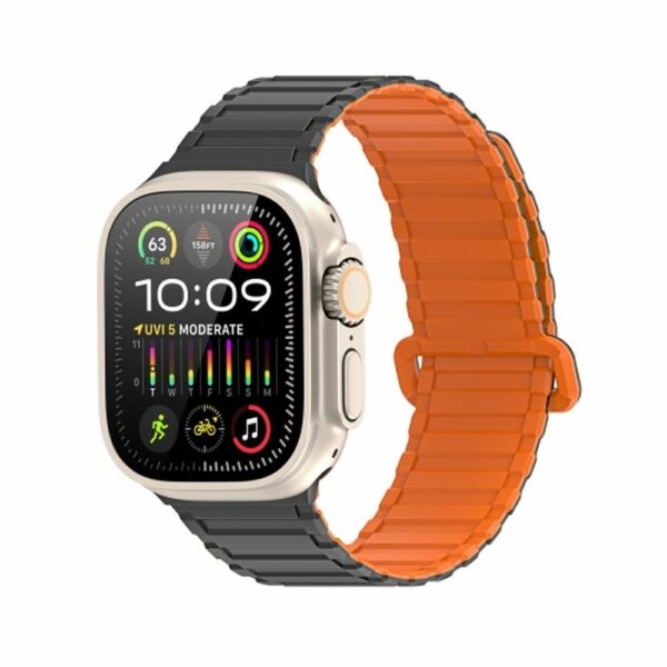 DUX DUCIS strap KJ nylon for Apple Watch 42 / 44 / 45 / 49 mm black/orange