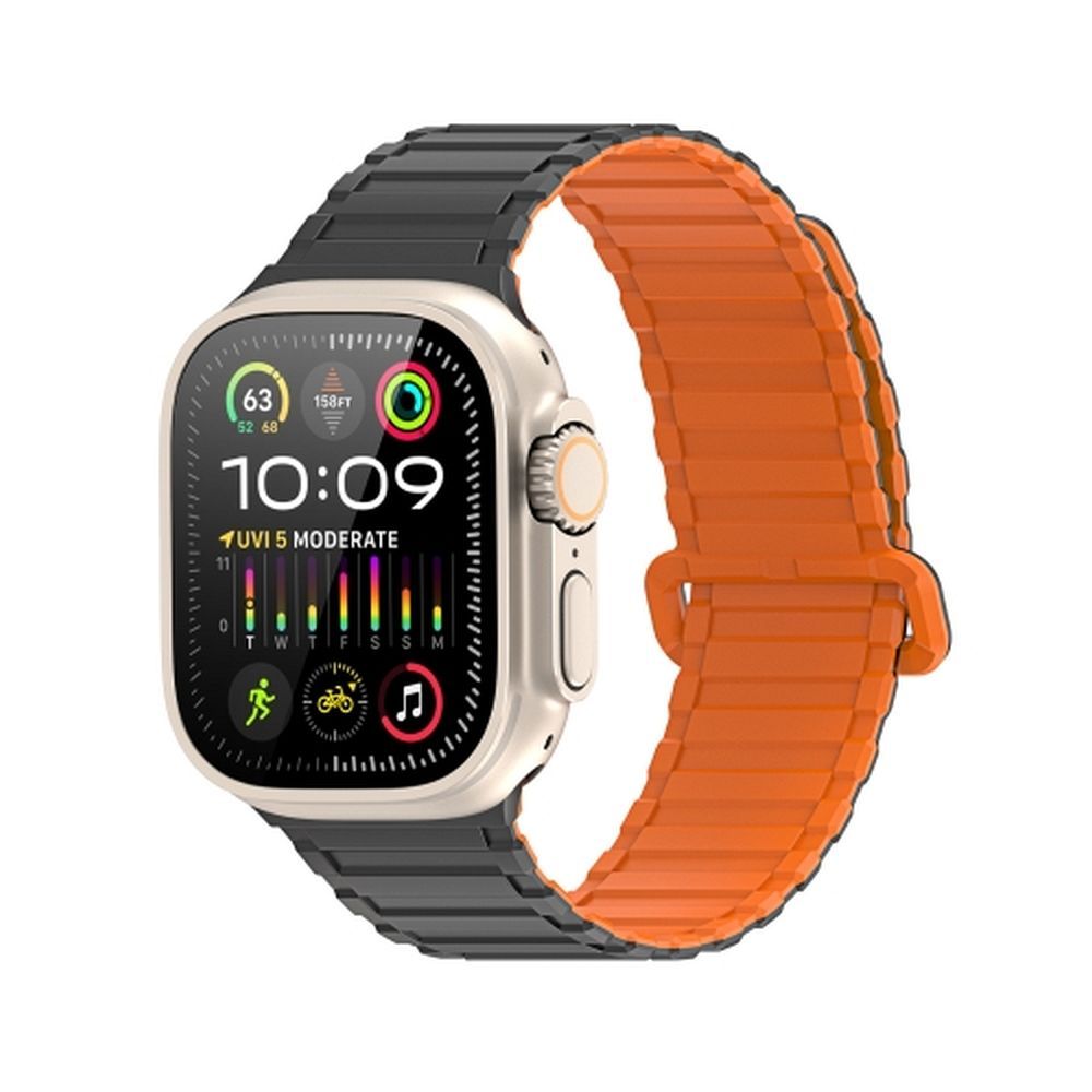 DUX DUCIS strap KJ nylon for Apple Watch 42 / 44 / 45 / 49 mm black/orange