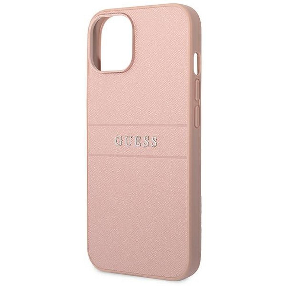 GUESS case for IPHONE 14 Plus GUHCP14MPSASBPI (Saffiano With Metal Logo) pink