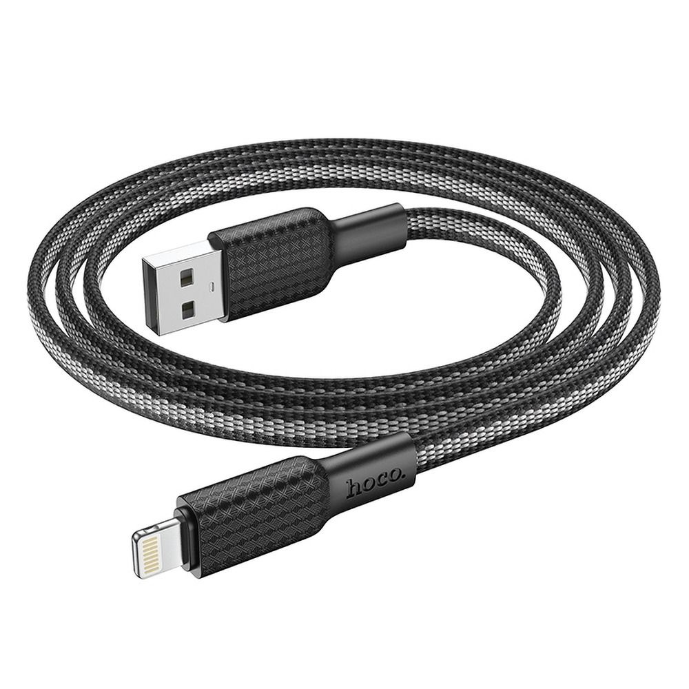 aaf70b177a444d5b9eb9db0e11d2d782 HOCO cable USB A to Lightning 2,4A X69 1 m black white