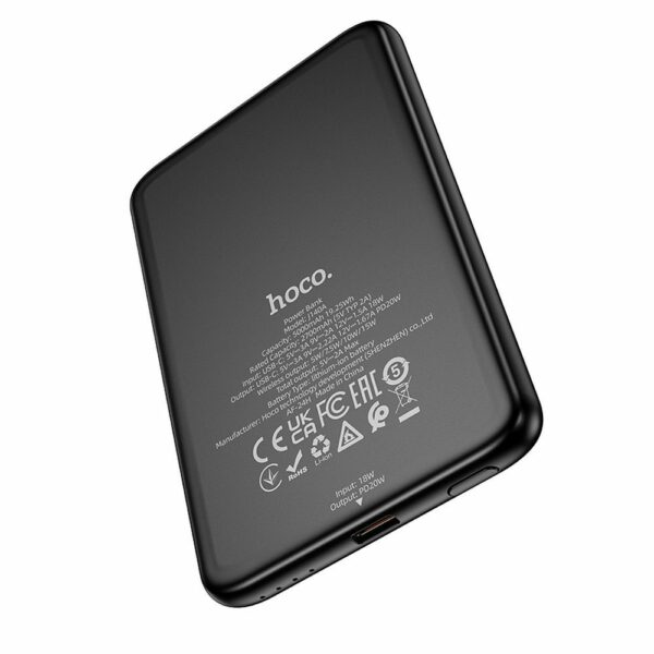 HOCO powerbank 5000 mAh ultra-thin compatible with MagSafe PD QC 2A 20W J140A black