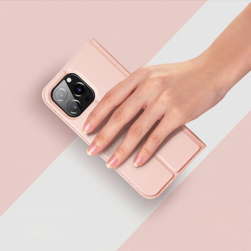 DUX DUCIS wallet case SKIN PRO for IPHONE 15 Pro rose