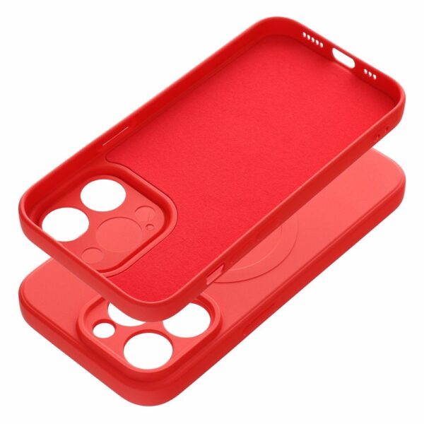 SILICONE MAG COVER case compatible with MagSafe for IPHONE 14 Pro red
