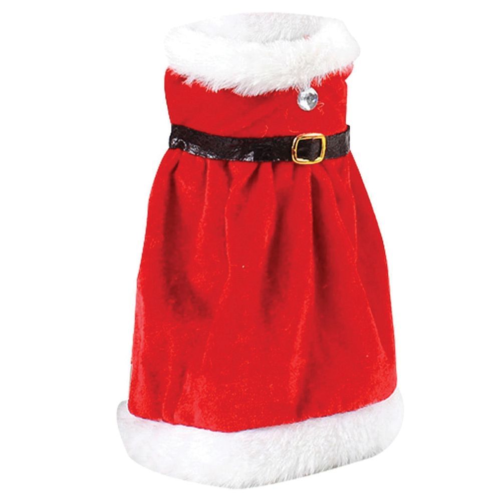 ac1cc6f194964cd5926665514df4cd13 Christmas Bottle Cover "Christmas Dress" Pattern RC-K-301 Multicolor Bottle Decoration for the Holidays This charming bottle cover in the shape of a Christmas dress is a delightful way to decorate bottles during the Christmas season. Perfect for gifts, Christmas table decorations, or as a fun addition to bottles of drinks during holiday parties. Colorful, Festive Design The cover features a cheerful mix of red, green, and white, creating a joyful holiday atmosphere. It looks like a mini dress, giving the bottle a unique and decorative touch. Versatile Use Ideal for wine, champagne, juice, or any other bottles. A perfect way to transform an ordinary bottle into a festive holiday decoration. Great Gift Idea This bottle cover also makes a great gift idea – a decorated bottle becomes an original and special present for loved ones. ✅ Specifications: Model: RC-K-301 Pattern: Christmas dress Color: Multicolor (red, green, white) Use: Bottle decoration, gift, Christmas table ornament Material: Fabric ✨ Add a touch of holiday magic – beautiful bottle cover for your celebrations!
